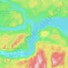 Canim Lake topographic map, elevation, terrain