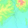 查哈阳乡 topographic map, elevation, terrain