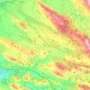 Općina Unešić topographic map, elevation, terrain