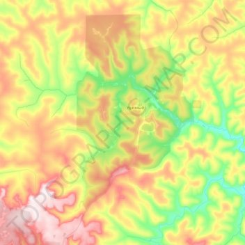 городское поселение Удачный topographic map, elevation, terrain