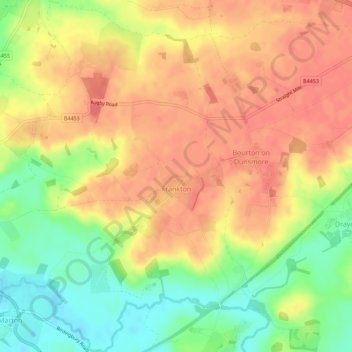 Frankton CP topographic map, elevation, terrain