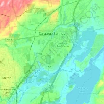 City of Saratoga Springs topographic map, elevation, terrain