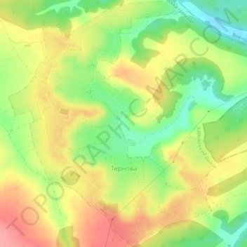 Ternova topographic map, elevation, terrain