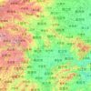 湖北省 topographic map, elevation, terrain