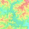 Lake Wappapello topographic map, elevation, terrain