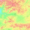 Tsetserleg topographic map, elevation, terrain