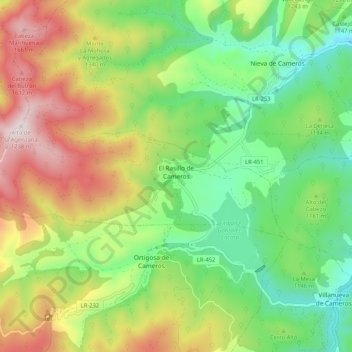 El Rasillo de Cameros topographic map, elevation, terrain