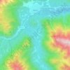 Arkhyz topographic map, elevation, terrain