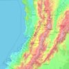 Valle del Cauca topographic map, elevation, terrain