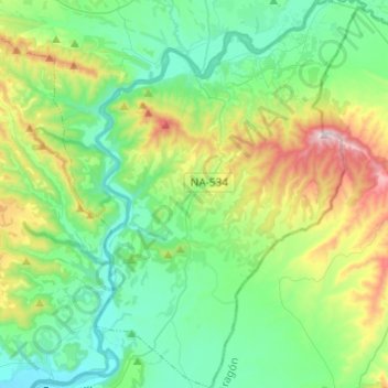 Cáseda topographic map, elevation, terrain
