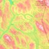 Røros topographic map, elevation, terrain