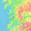 Pontevedra topographic map, elevation, terrain