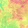 Drawsko County topographic map, elevation, terrain