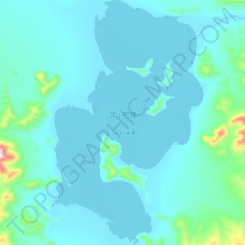 Orba Co topographic map, elevation, terrain