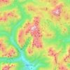 Monte Civetta topographic map, elevation, terrain