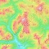 Monte Civetta topographic map, elevation, terrain