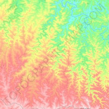 Campo Bonito topographic map, elevation, terrain