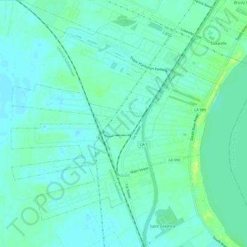 Addis topographic map, elevation, terrain