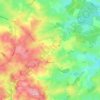 Theneuille topographic map, elevation, terrain