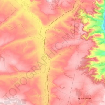 Луганское сельское поселение topographic map, elevation, terrain