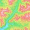 Moena topographic map, elevation, terrain