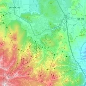 Park City topographic map, elevation, terrain