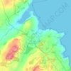 Moelfre topographic map, elevation, terrain