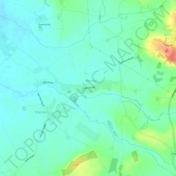 Worton topographic map, elevation, terrain