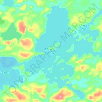 Maynard Lake topographic map, elevation, terrain