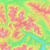 Sexten Dolomites topographic map, elevation, terrain