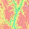 朱巴龙乡 topographic map, elevation, terrain