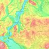 Gryfino County topographic map, elevation, terrain
