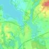 Czaplinek topographic map, elevation, terrain