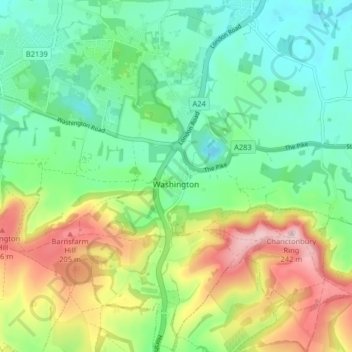 Washington topographic map, elevation, terrain