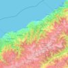 Rize topographic map, elevation, terrain