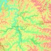 Guernsey County topographic map, elevation, terrain