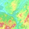 Lake Ohakuri topographic map, elevation, terrain