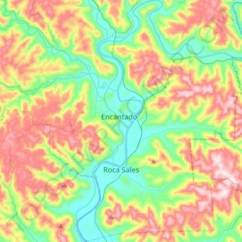 Roca Sales topographic map, elevation, terrain