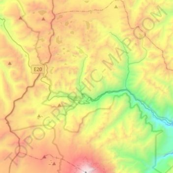 Papallacta topographic map, elevation, terrain