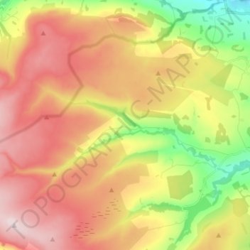 Colsterdale topographic map, elevation, terrain