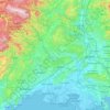 Gard topographic map, elevation, terrain