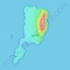 Bardsey Island topographic map, elevation, terrain