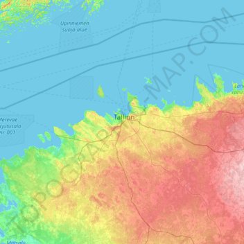 Harju County topographic map, elevation, terrain