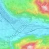 Bonneville topographic map, elevation, terrain