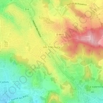 Les Trois-Lucs topographic map, elevation, terrain