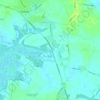 Sutton topographic map, elevation, terrain