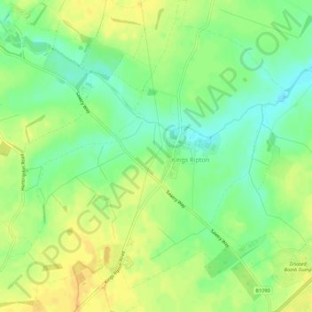 Kings Ripton topographic map, elevation, terrain