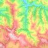 Luena topographic map, elevation, terrain