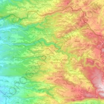 Maale Yosef Regional Council topographic map, elevation, terrain