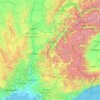 Rhone topographic map, elevation, terrain